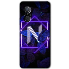 Huawei Nova 9 SE Dark Neon Yaprak H Harfi Baskılı Uyumlu Silikon Kılıf