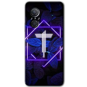 Huawei Nova 9 SE Dark Neon Yaprak T Harfi Baskılı Uyumlu Silikon Kılıf