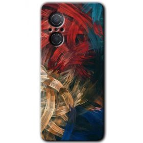 Huawei Nova 9 SE Karma Boyalar Baskılı Uyumlu Silikon Kılıf