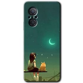 Huawei Nova 9 SE Kedili Kız Baskılı Uyumlu Silikon Kılıf