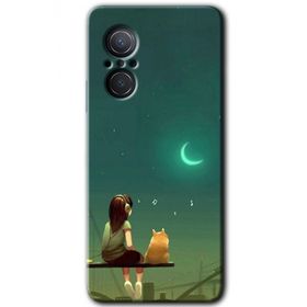 Huawei Nova 9 SE Kedili Kız Baskılı Uyumlu Silikon Kılıf