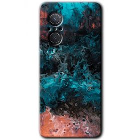 Huawei Nova 9 SE Liquid Colorfull Baskılı Uyumlu Silikon Kılıf