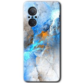 Huawei Nova 9 SE Mavi Buzul Baskılı Uyumlu Silikon Kılıf