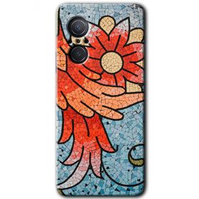 Huawei Nova 9 SE Mozaik Çiçek Baskılı Uyumlu Silikon Kılıf