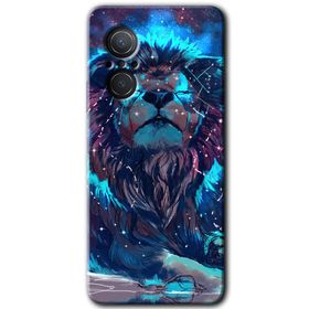 Huawei Nova 9 SE Neon Aslan Baskılı Uyumlu Silikon Kılıf