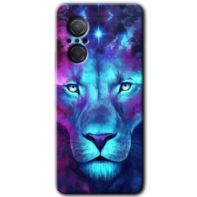 Huawei Nova 9 SE Neon Lion Baskılı Uyumlu Silikon Kılıf