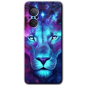 Huawei Nova 9 SE Neon Lion Baskılı Uyumlu Silikon Kılıf