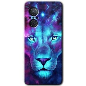 Huawei Nova 9 SE Neon Lion Baskılı Uyumlu Silikon Kılıf