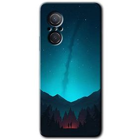 Huawei Nova 9 SE Night Fores Mount Baskılı Uyumlu Silikon Kılıf