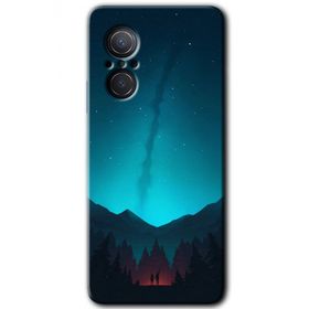 Huawei Nova 9 SE Night Fores Mount Baskılı Uyumlu Silikon Kılıf