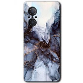 Huawei Nova 9 SE Otantik Mermer Baskılı Uyumlu Silikon Kılıf