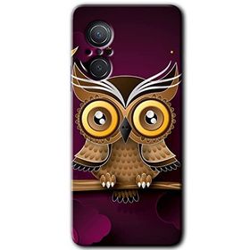 Huawei Nova 9 SE Owl Bird Branch Baskılı Uyumlu Silikon Kılıf