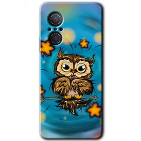 Huawei Nova 9 SE Owl Bird Stars Baskılı Uyumlu Silikon Kılıf