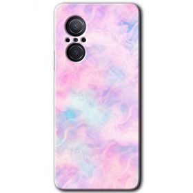 Huawei Nova 9 SE Pembe Duman Baskılı Uyumlu Silikon Kılıf
