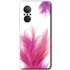 Huawei Nova 9 SE Pembe Tüy Baskılı Uyumlu Silikon Kılıf