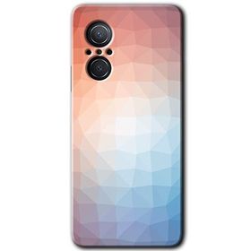Huawei Nova 9 SE Polygon Graident 3 Baskılı Uyumlu Silikon Kılıf