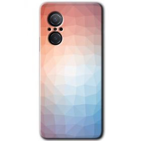 Huawei Nova 9 SE Polygon Graident 3 Baskılı Uyumlu Silikon Kılıf