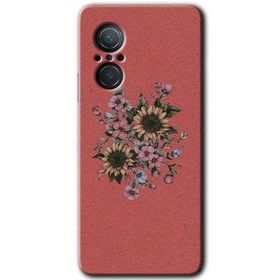 Huawei Nova 9 SE Retro Çiçek Baskılı Uyumlu Silikon Kılıf