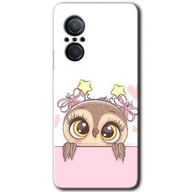 Huawei Nova 9 SE Sevimli Baykuş Baskılı Uyumlu Silikon Kılıf