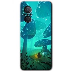Huawei Nova 9 SE Silhoutte Dropss Baskılı Uyumlu Silikon Kılıf