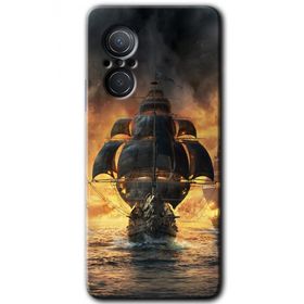 Huawei Nova 9 SE Siyah İnci Baskılı Uyumlu Silikon Kılıf
