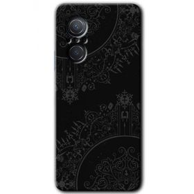 Huawei Nova 9 SE Siyah Mandala Baskılı Uyumlu Silikon Kılıf