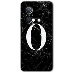 Huawei Nova 9 SE Siyah Mermer Desenli Ö Harfi Baskılı Uyumlu Silikon Kılıf