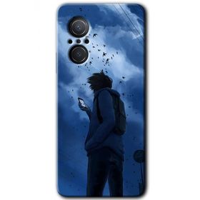 Huawei Nova 9 SE Sonbahar Yalnızlığı Baskılı Uyumlu Silikon Kılıf