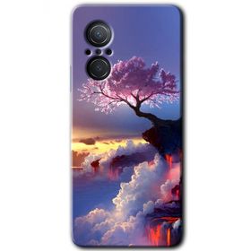 Huawei Nova 9 SE Wash Red Wall Baskılı Uyumlu Silikon Kılıf