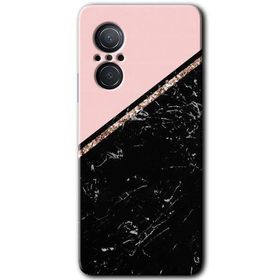Huawei Nova 9 SE Yarım Mermer Baskılı Uyumlu Silikon Kılıf