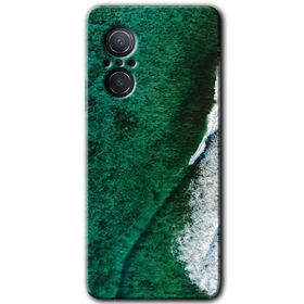 Huawei Nova 9 SE Yeşil Okyanus Baskılı Uyumlu Silikon Kılıf