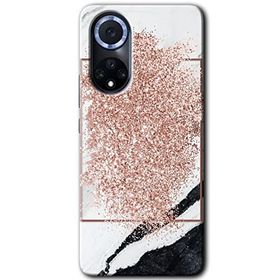 Huawei Nova 9 Simli Mermer Baskılı Uyumlu Silikon Kılıf