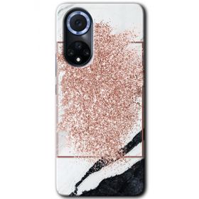Huawei Nova 9 Simli Mermer Baskılı Uyumlu Silikon Kılıf