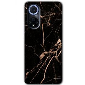 Huawei Nova 9 Siyah Gold Mermer Baskılı Uyumlu Silikon Kılıf