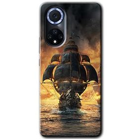 Huawei Nova 9 Siyah İnci Baskılı Uyumlu Silikon Kılıf