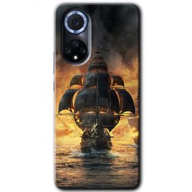Huawei Nova 9 Siyah İnci Baskılı Uyumlu Silikon Kılıf