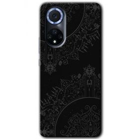 Huawei Nova 9 Siyah Mandala Baskılı Uyumlu Silikon Kılıf