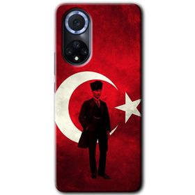 Huawei Nova 9 Siyah Mermer Desenli Y Harfi Baskılı Uyumlu Silikon Kılıf