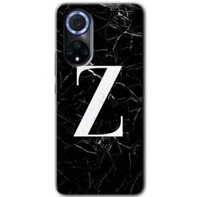 Huawei Nova 9 Siyah Mermer Desenli Y Harfi Baskılı Uyumlu Silikon Kılıf