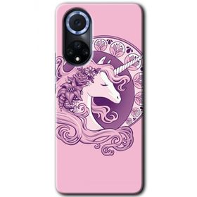 Huawei Nova 9 Unicorn Pembe Baskılı Uyumlu Silikon Kılıf