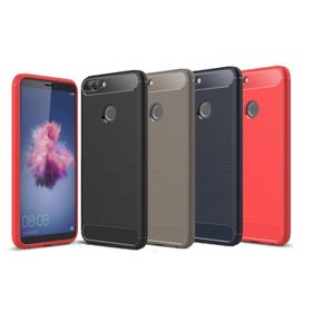 Huawei P Smart 2018 Karbon Fiber Armor Kapak Uyumlu Silikon Kılıf