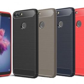 Huawei P Smart 2018 Karbon Fiber Armor Kapak Uyumlu Silikon Kılıf