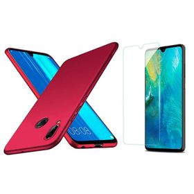 Huawei P Smart 2019 Premier Esnek Mat Cam Ekran Koruyucu + Uyumlu Silikon Kılıf