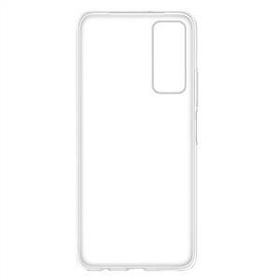 Huawei P Smart 2021 Kamera Lens Korumalı Arkası Şeffaf Silikon Kapak Kırmızı Kılıf
