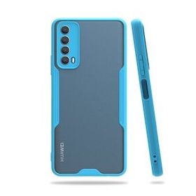Huawei P Smart 2021 Platin Silikon Mavi Kılıf