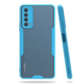 Huawei P Smart 2021 Platin Silikon Mavi Kılıf