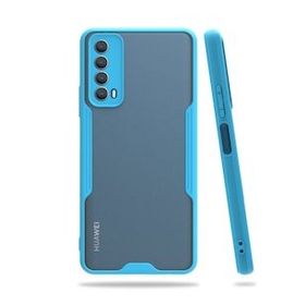 Huawei P Smart 2021 Platin Silikon Mavi Kılıf