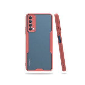 Huawei P Smart 2021 Platin Silikon Pembe Kılıf