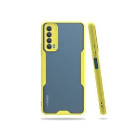 Huawei P Smart 2021 Platin Silikon Sarı Kılıf