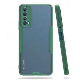 Huawei P Smart 2021 Platin Silikon Yeşil Kılıf